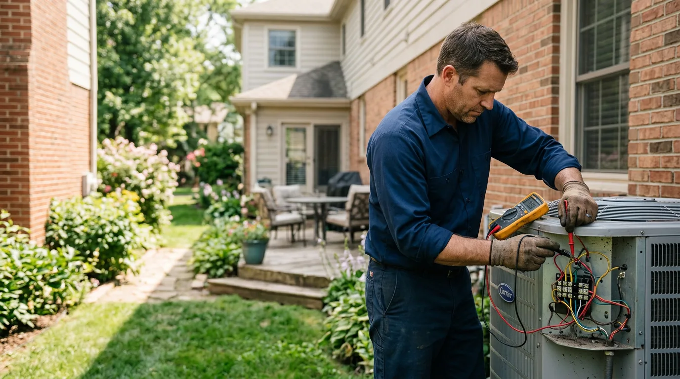 HVAC technician working near Montezuma, OH